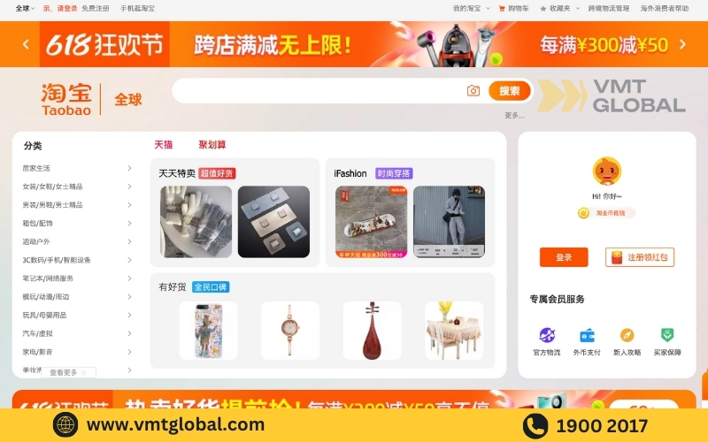 Đặt hàng hóa từ quảng châu qua Taobao