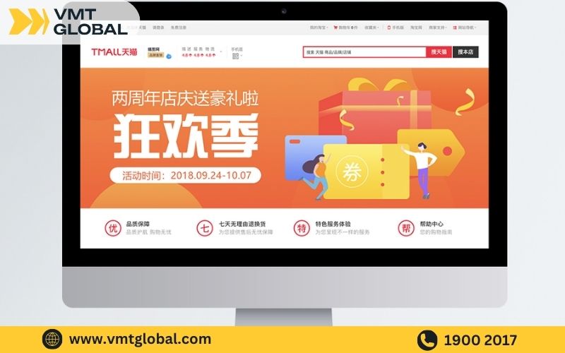 Cách tạo tài khoản mua hàng Tmall trên máy tính