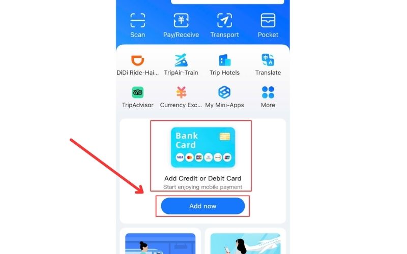 Cách tự nạp tiền vào ví Alipay trên điện thoại