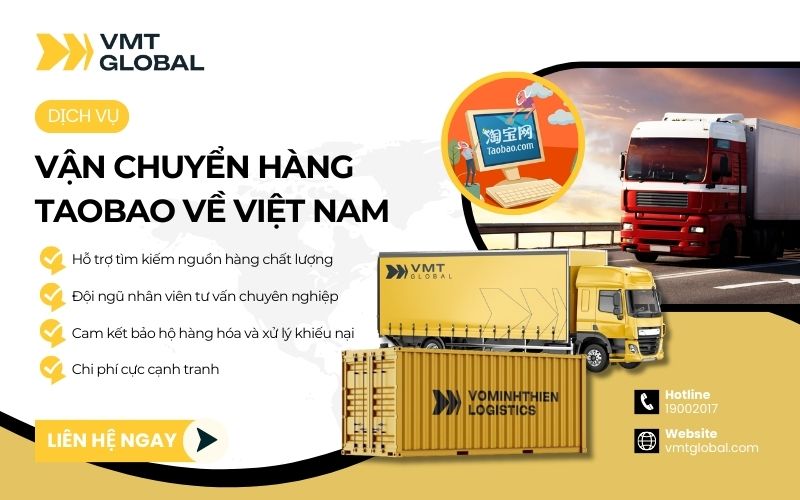 Lợi ích khi sử dụng dịch vụ vận chuyển hộ hàng Taobao tại VMT Global