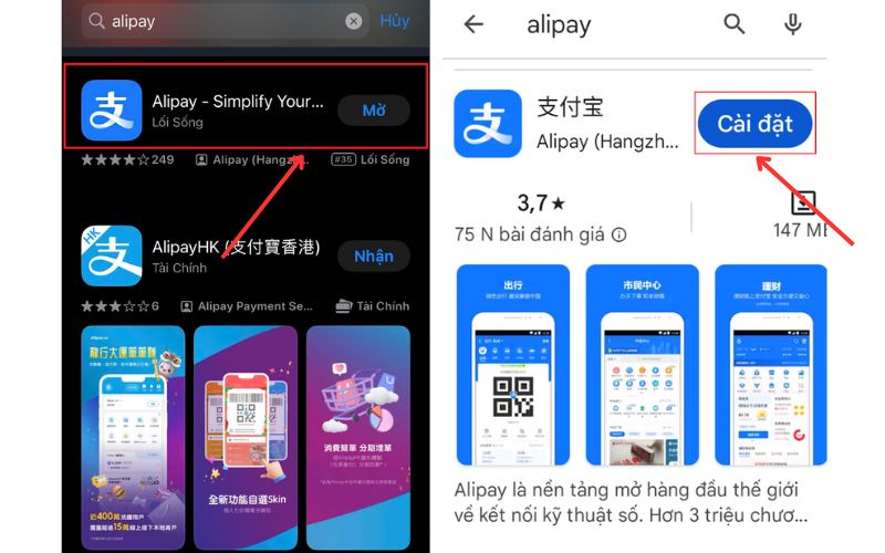 Hướng dẫn tạo tài khoản Alipay đơn giản trên điện thoại