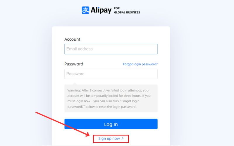 Hướng dẫn tạo tài khoản Alipay quốc tế trên máy tính