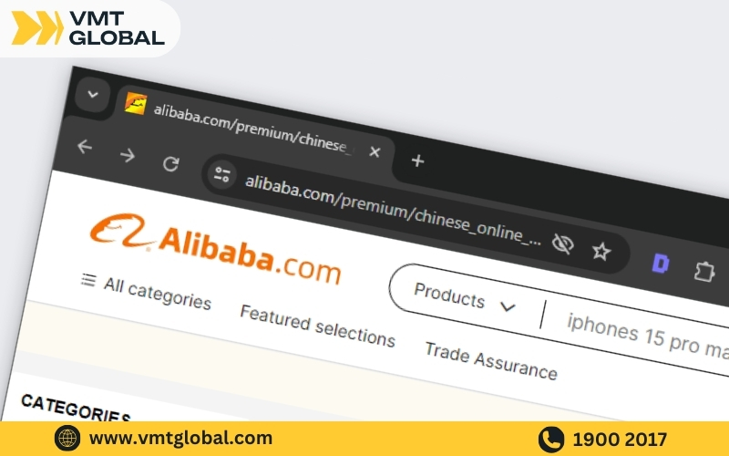 Đặt hàng nội địa trung tại website Alibaba