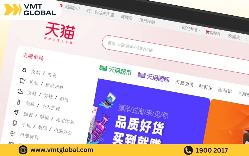 website mua hàng Trung Quốc - Tmall