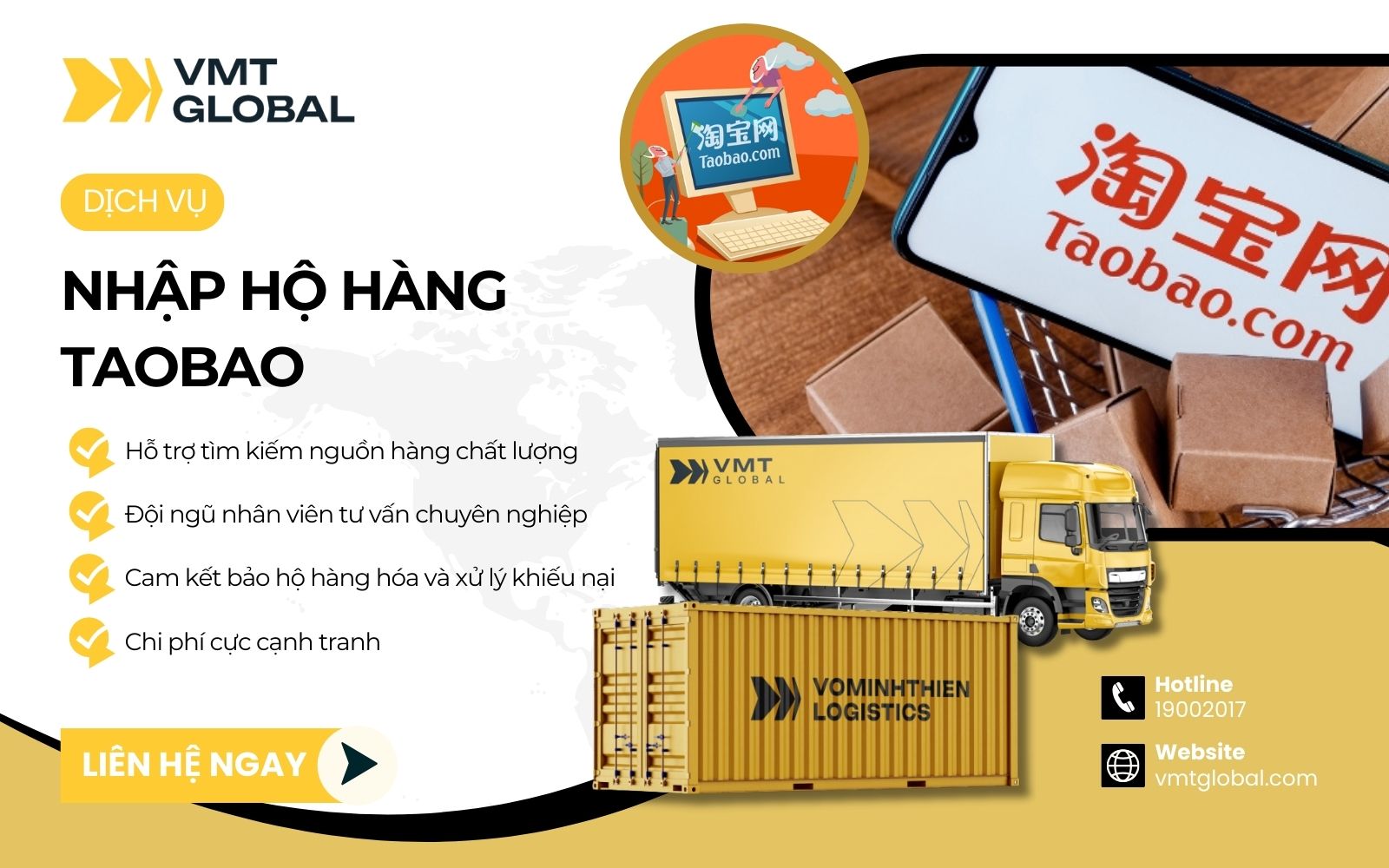 Dịch vụ đặt hàng Taobao số lượng lớn tại VMT Global