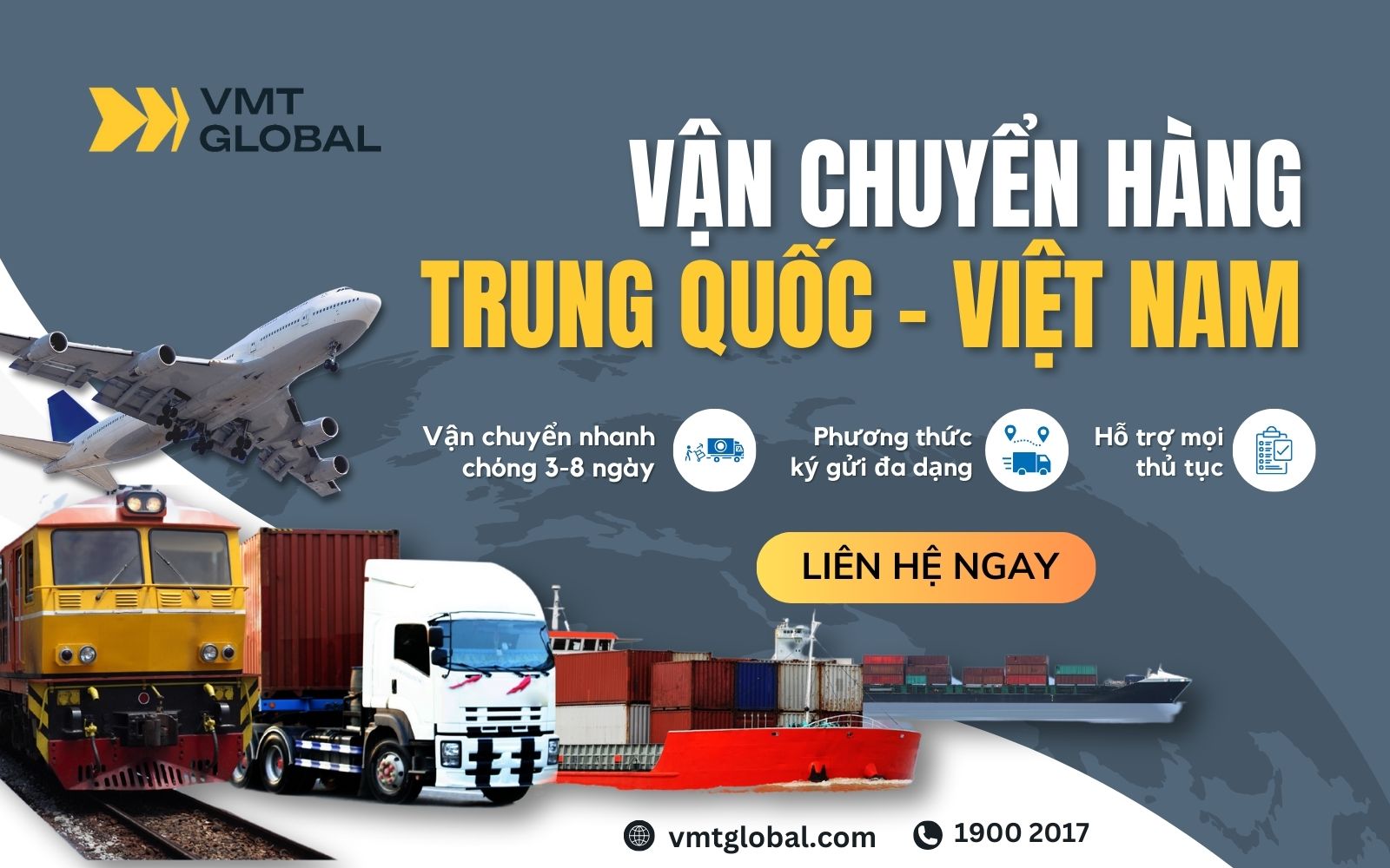 dịch vụ vận chuyển hàng Trung Quốc - Việt Nam tại VMT