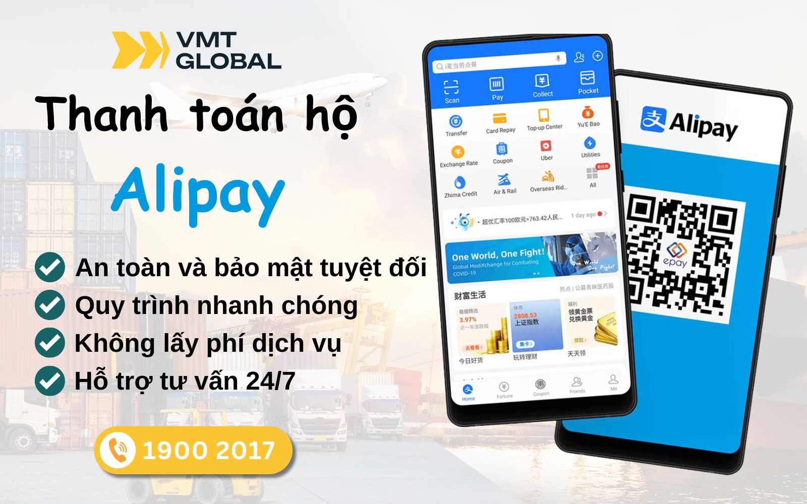 VMT Global cung cấp dịch vụ thanh toan ho Alipay uy tín