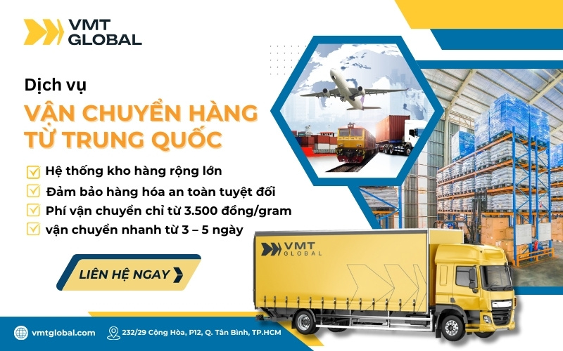 Dịch vụ vận chuyển hàng từ kho Trung Quốc