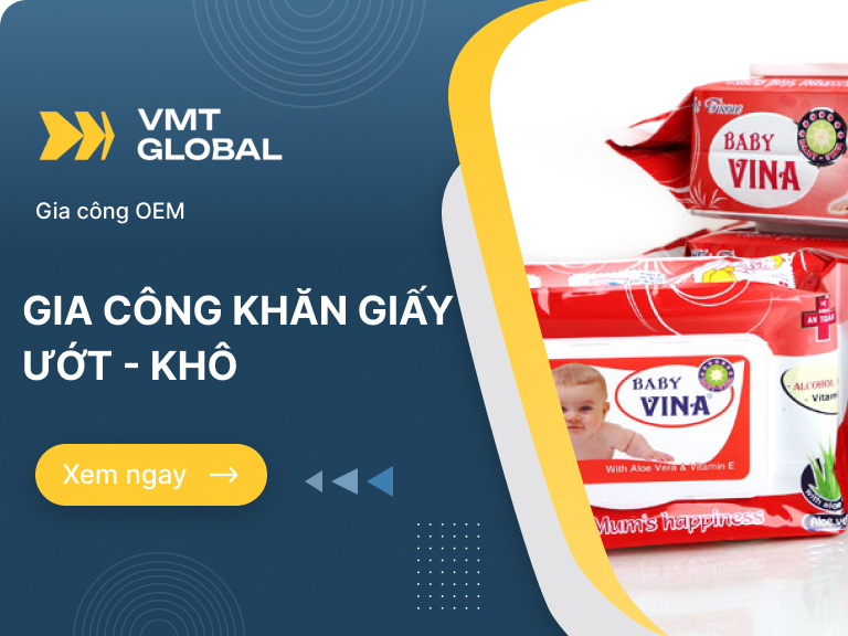 Gia công khăn giấy ướt