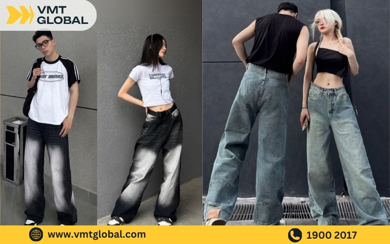 Nguồn hàng quần jean unisex nam nữ Trung Quốc