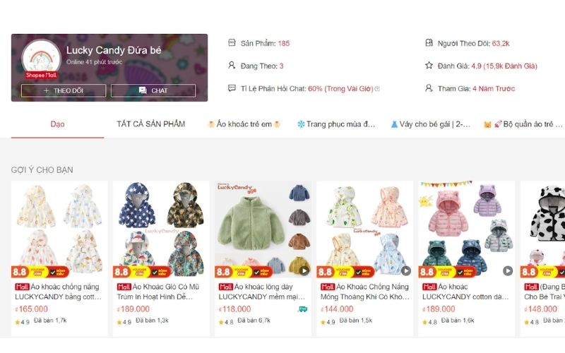 Lucky Candy Đứa bé - Link bán quần áo taobao trên shopee cho trẻ