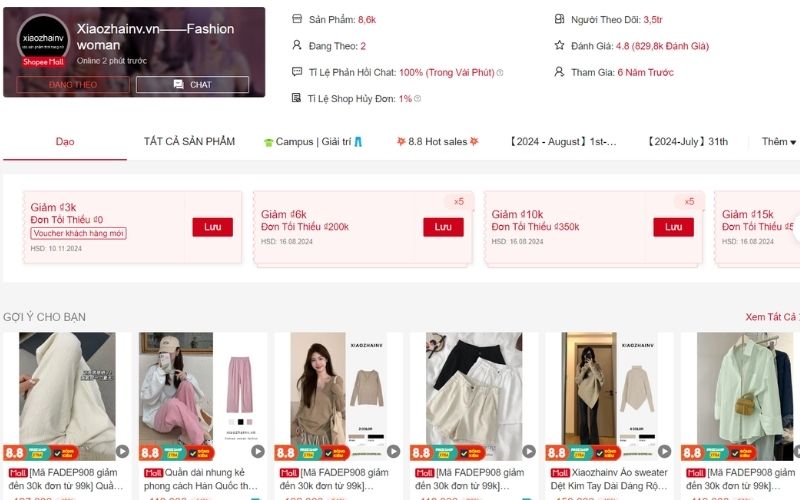 Shop taobao trên shopee Xiaozhainv.vn