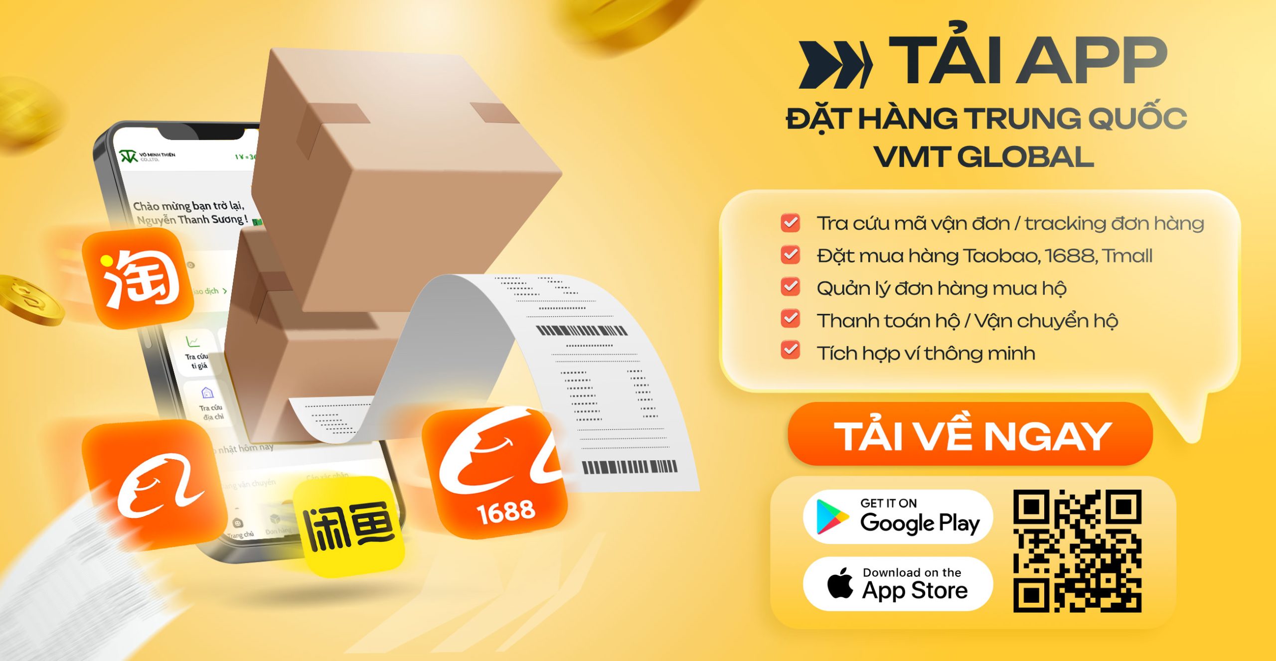 Sử dụng dịch vụ thanh toán hộ Alibaba qua đơn vị trung gian