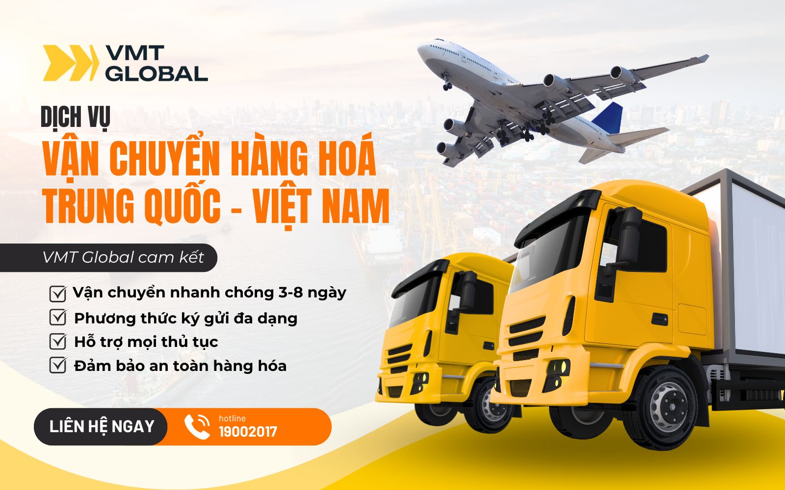 VMT Global vận chuyển hộ hàng hóa Trung - Việt