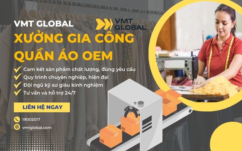 VMT Global - Xưởng may gia công quần áo thời trang uy tín