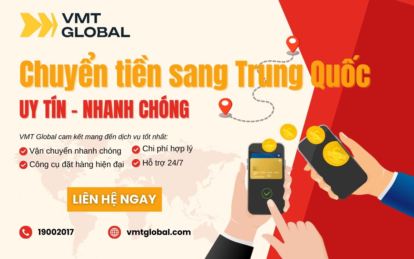 Dịch vụ chuyển tiền từ việt nam sang trung quốc