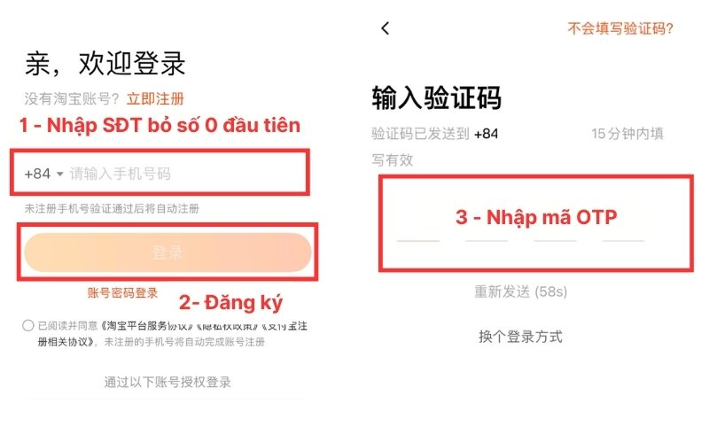 Cách uỷ quyền thanh toán hộ Taobao bằng app điện thoại