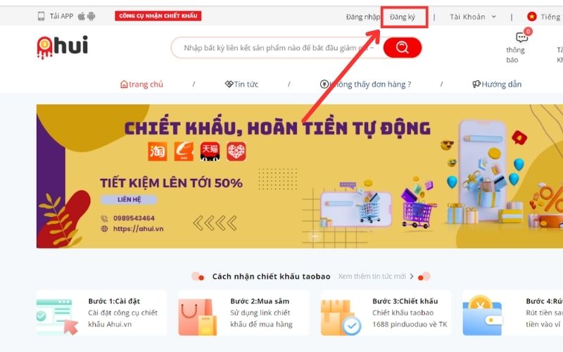 Cách Lấy chiết khấu Taobao bằng máy tính