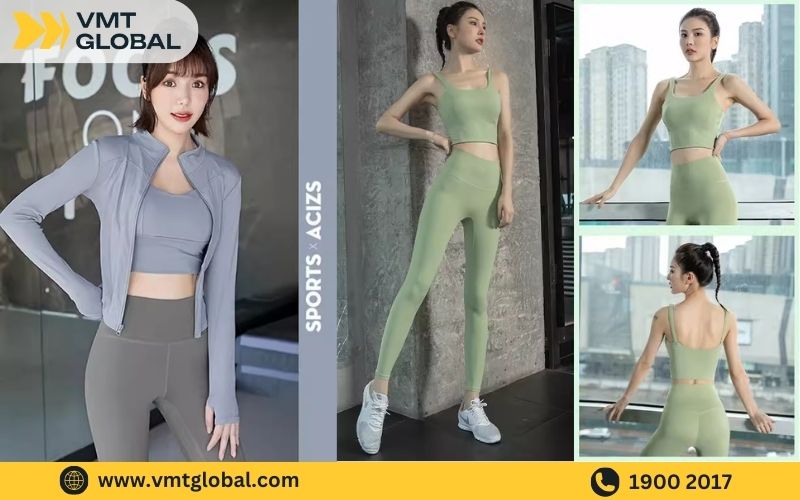 Set áo croptop ôm tập gym Quảng Châu