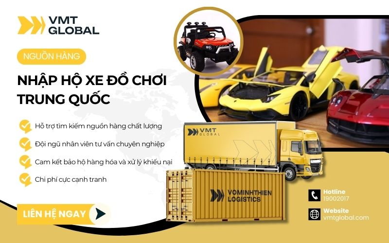 Order hộ xe đồ chơi từ Trung Quốc uy tín tại VMT Global