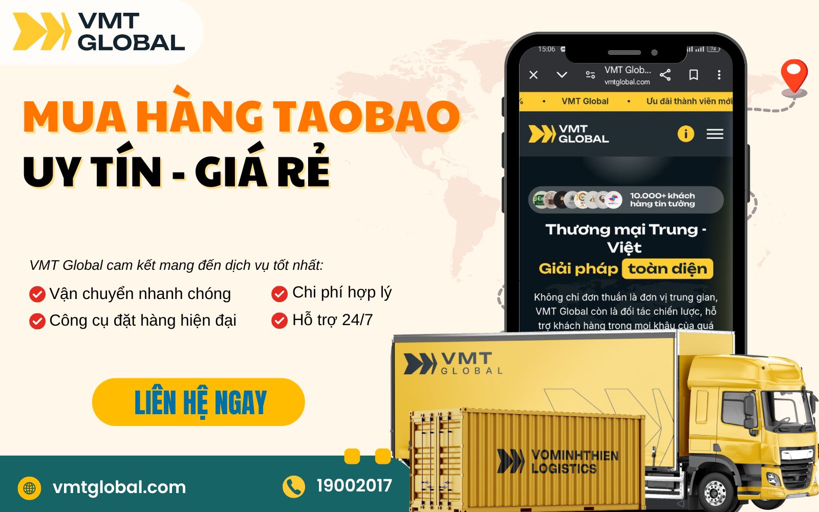 Dịch vụ mua hàng Taobao giá rẻ và ship về Việt Nam nhanh chóng tại VMT
