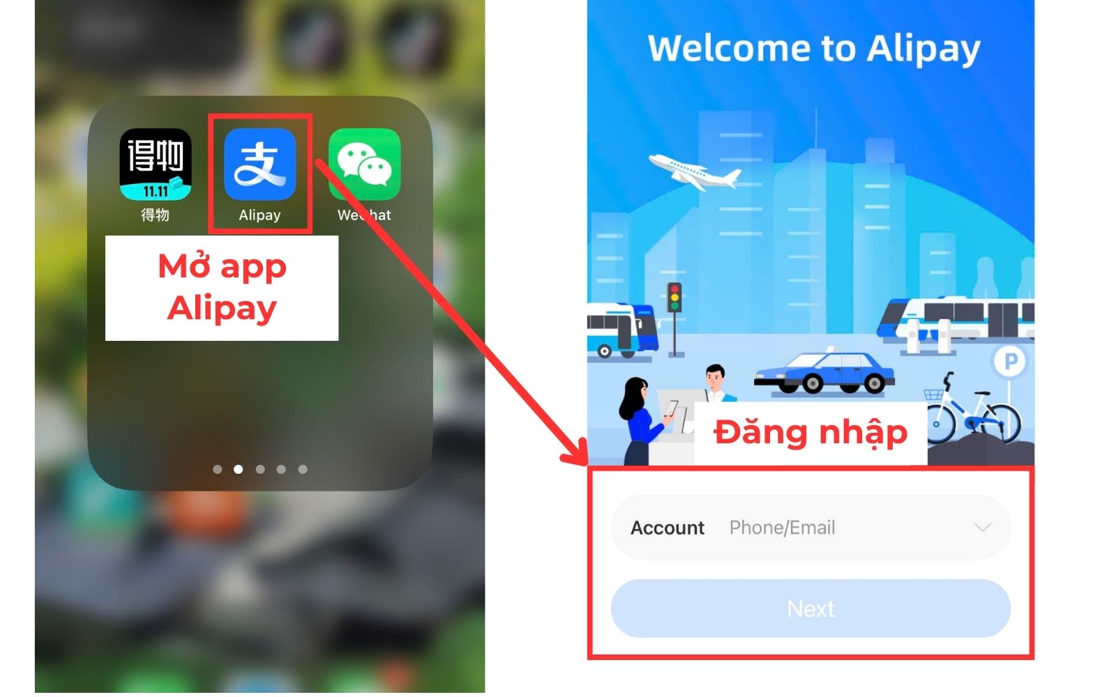 cách xác thực tài khoản alipay bằng hộ chiếu trên điện thoại