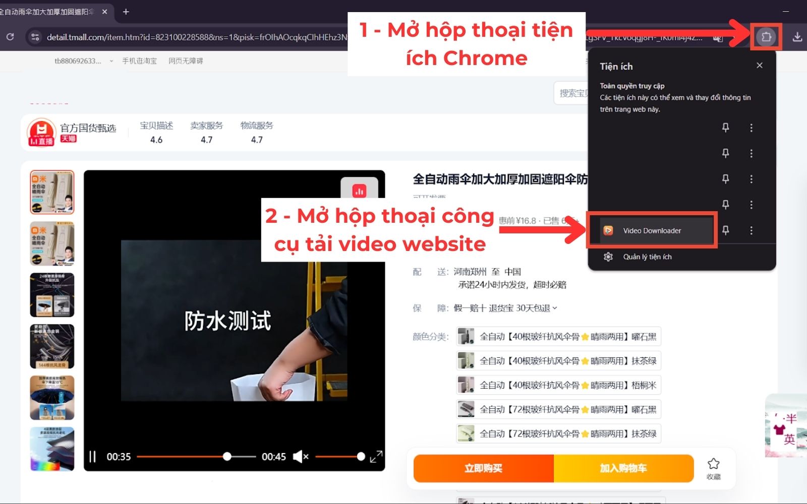 cách tải video từ taobao về máy tính