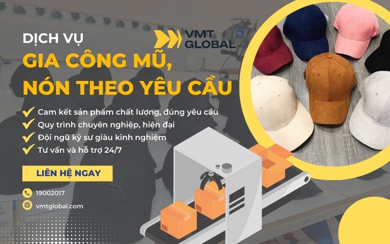 xưởng may nón giá rẻ VMT Global