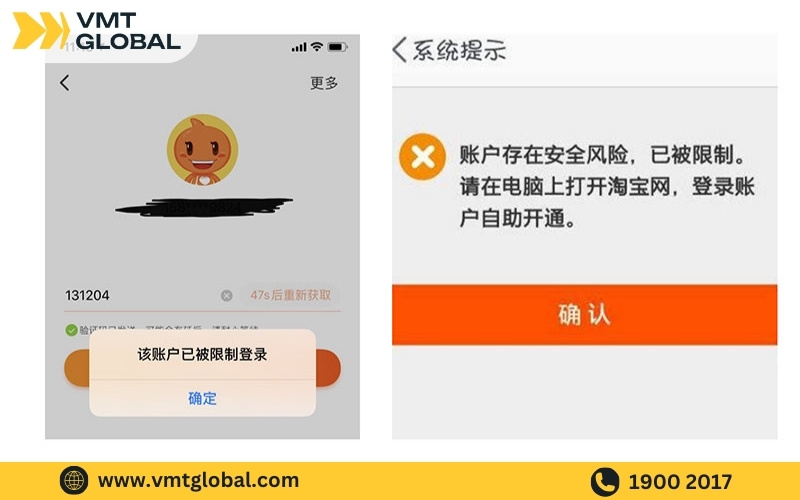 Mẹo để tránh tình trạng Tài khoản Taobao bị hạn chế đăng nhập