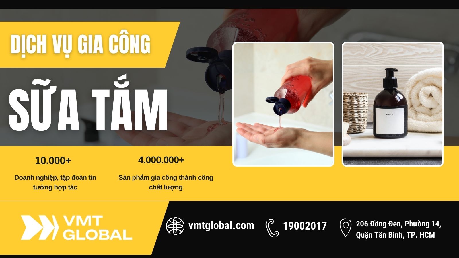 VMT Global - Đơn vị gia công sản xuất sữa tắm độc quyền