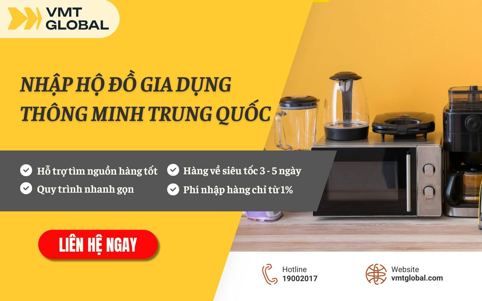 Lấy đồ gia dụng nội địa Trung Quốc​ giá sỉ uy tín tại VMT Global