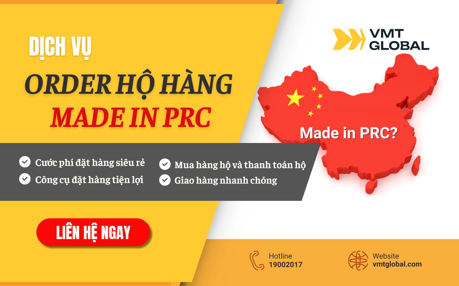 Nhập hàng made in PRC chất lượng tại Võ Minh Thiên