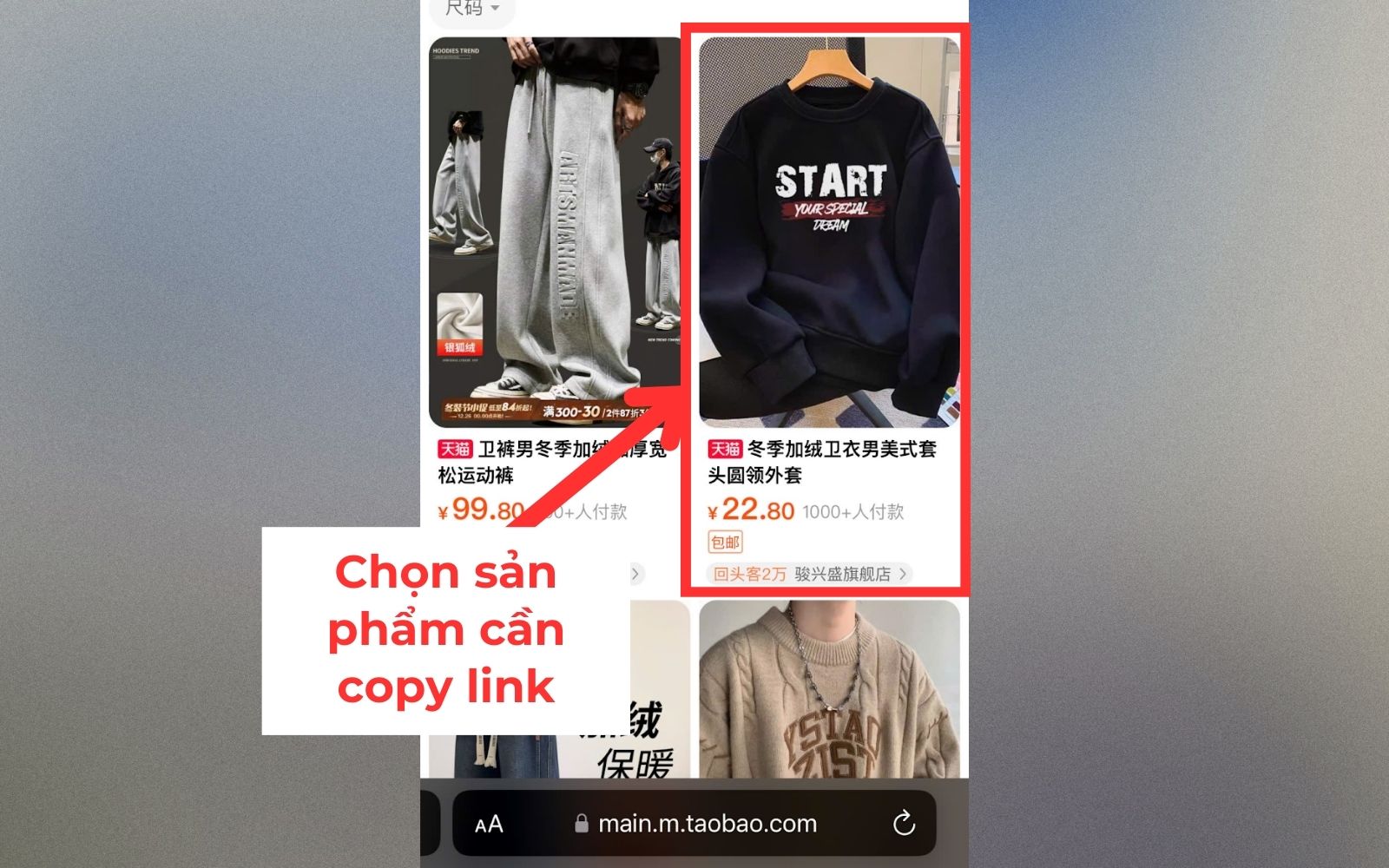 cách copy link trên app taobao​