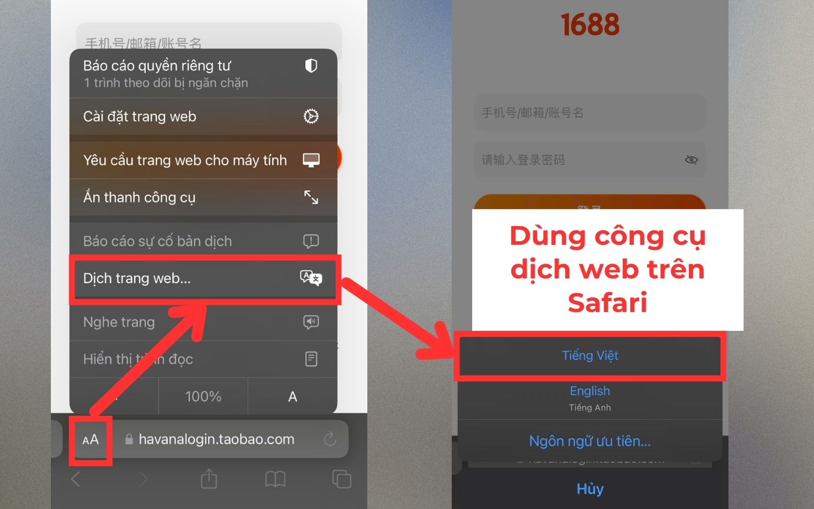 cách chuyển app 1688 sang tiếng việt​