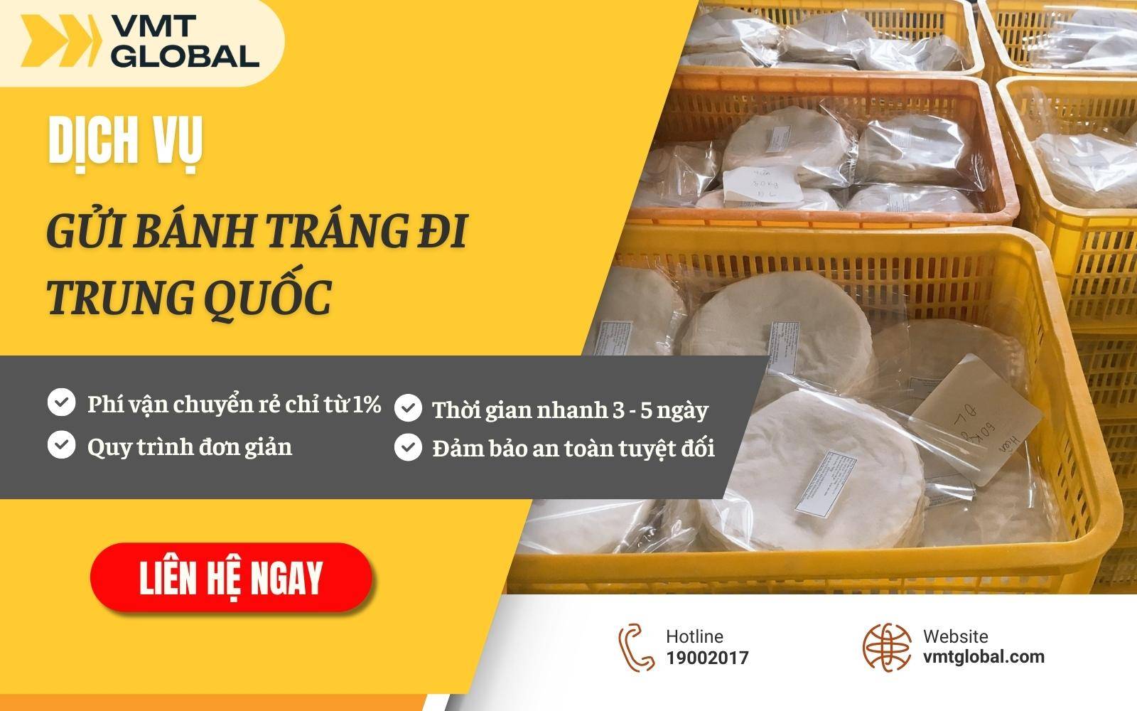 Sử dụng dịch vụ gửi bánh tráng từ Việt Nam sang Trung Quốc tại VMT có nhiều lợi ích nổi bật