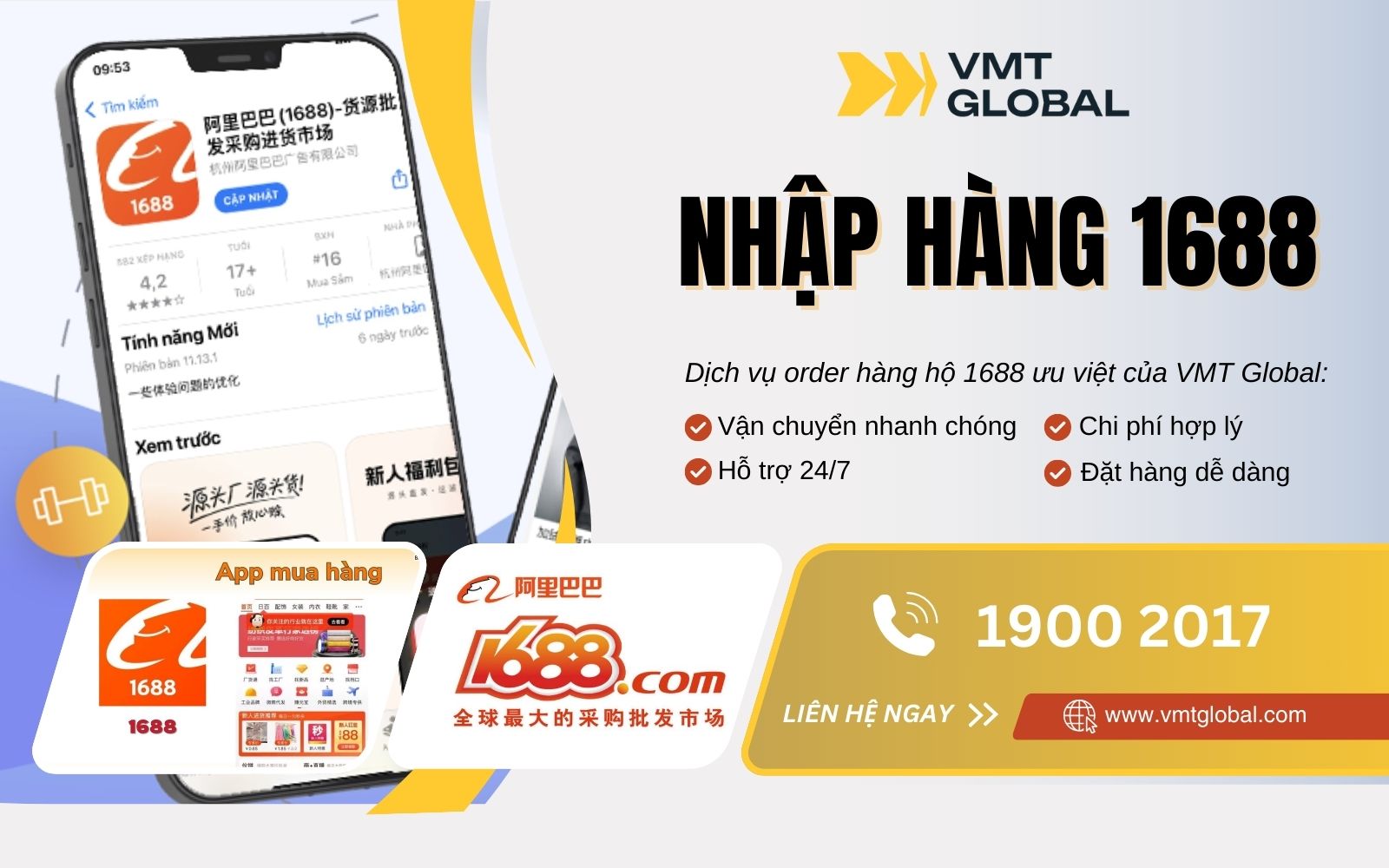 Cách Mua hàng 1688 tiếng Việt qua VMT Global