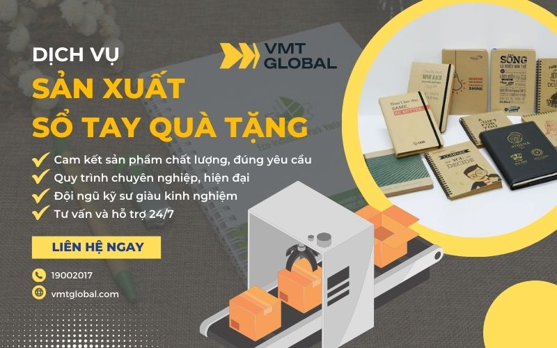 sản xuất sổ tay quà tặng