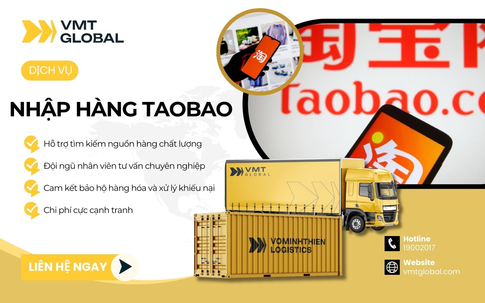 VMT Global chuyên nhập hộ hàng Taobao uy tín, giá tốt