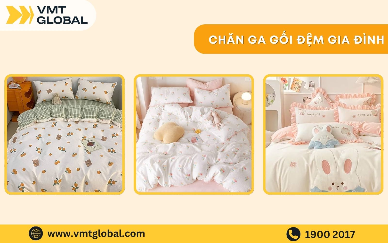 Đặt gia công chăn ga gối gia đình tại VMT Đặt gia công chăn ga gối gia đình tại VMT