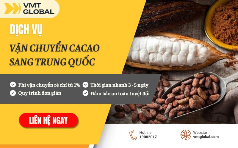 Vận chuyển bột cacao qua Trung Quốc an toàn, giá tốt tại VMT Global