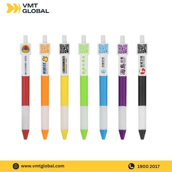 Sản phẩm bút bi in logo sản xuất tại VMT