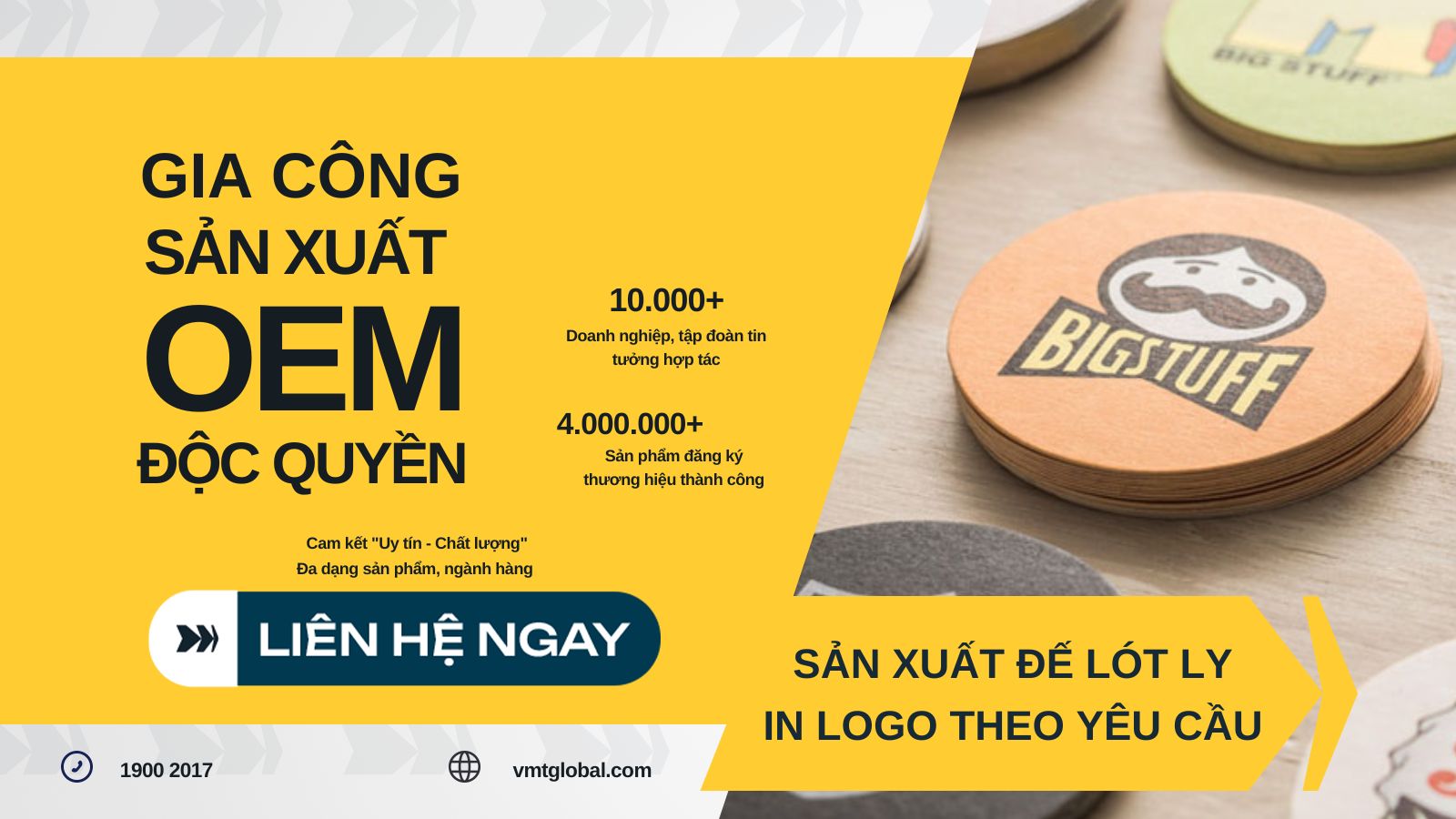 VMT Global - Địa chỉ sản xuất in logo theo yêu cầu