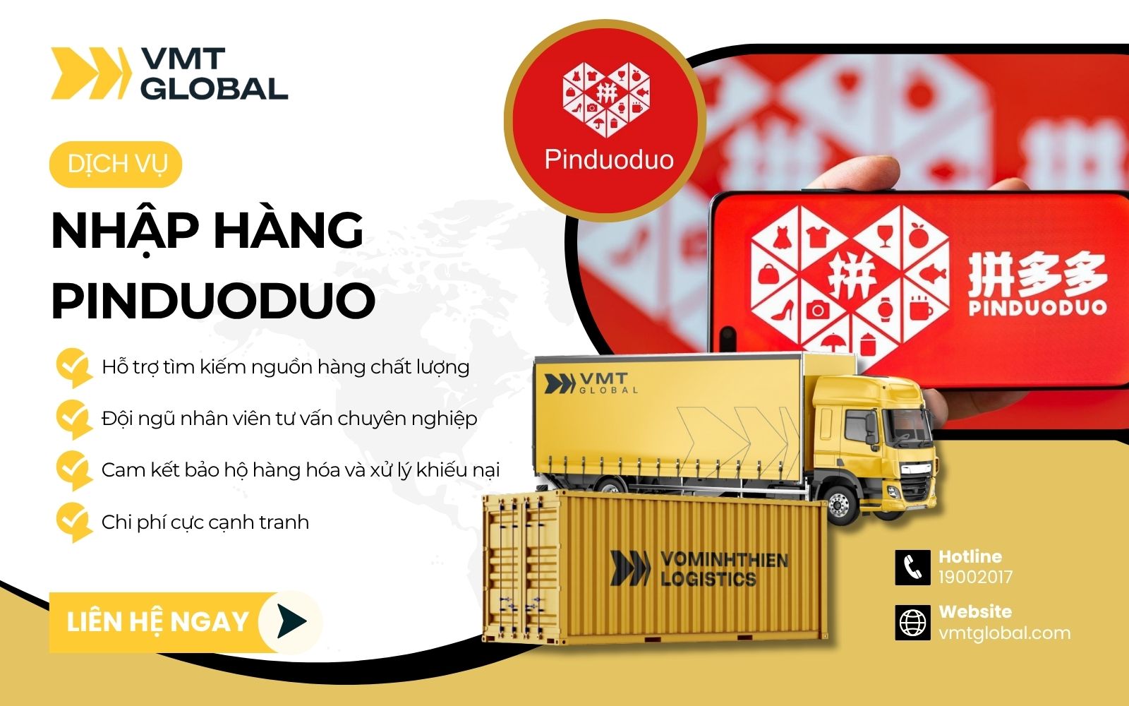 VMT Global cung cấp dịch vụ mua hộ hàng Pinduoduo uy tín
