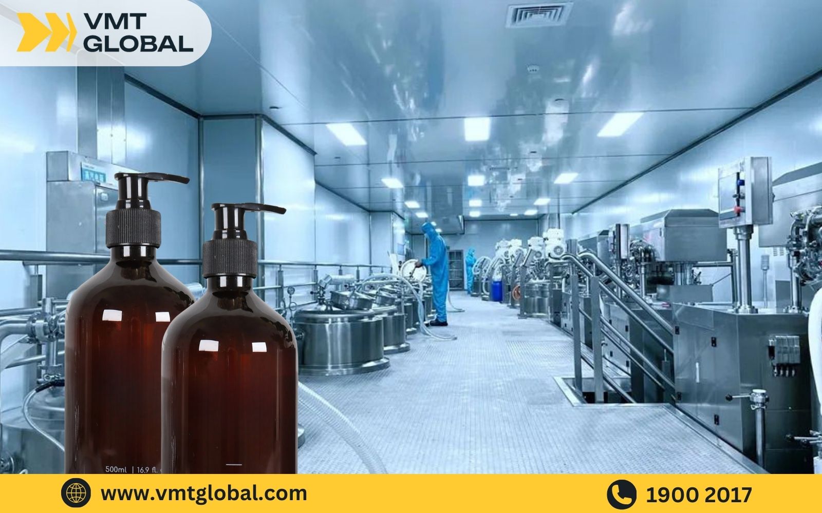 Các bước gia công gel rửa tay tại VMT Global