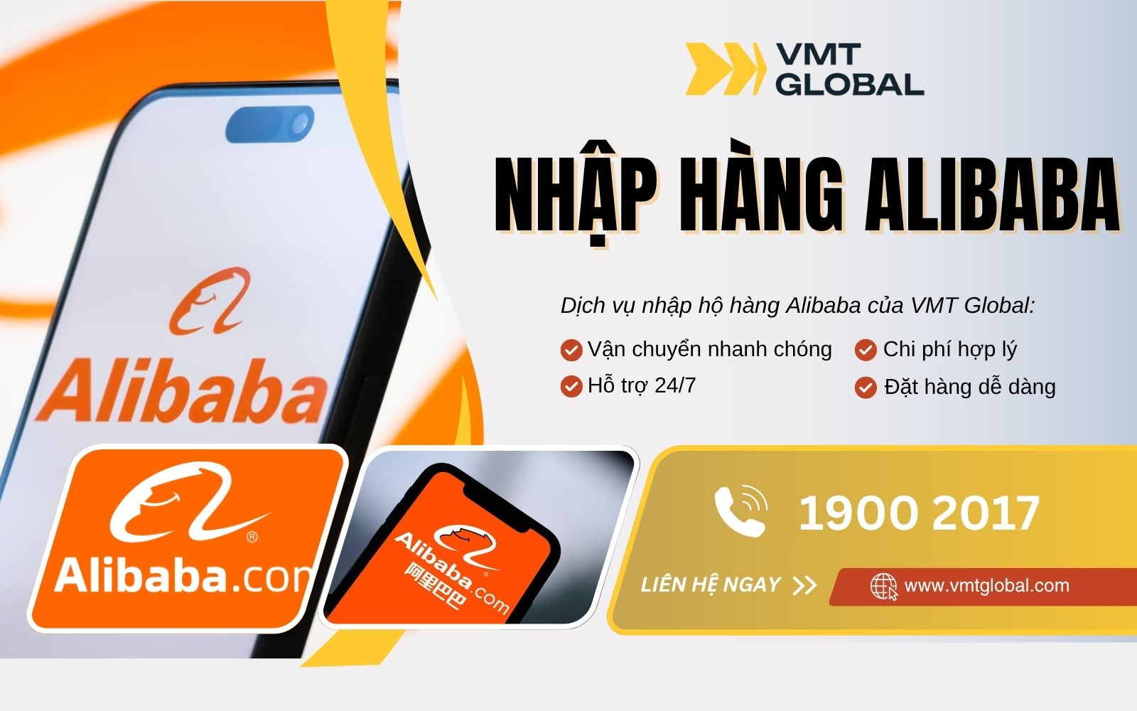 Dịch vụ nhập hộ hàng Alibaba giá tốt tại VMT Global