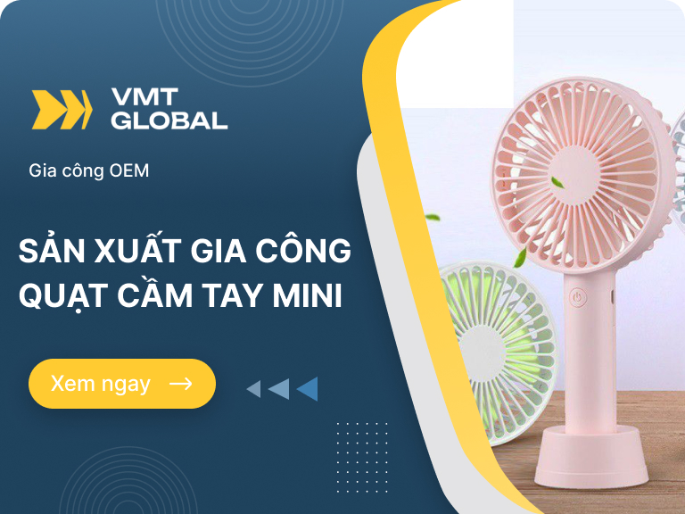 Sản xuất gia công quạt câm tay mini chất lượng làm quà tặng
