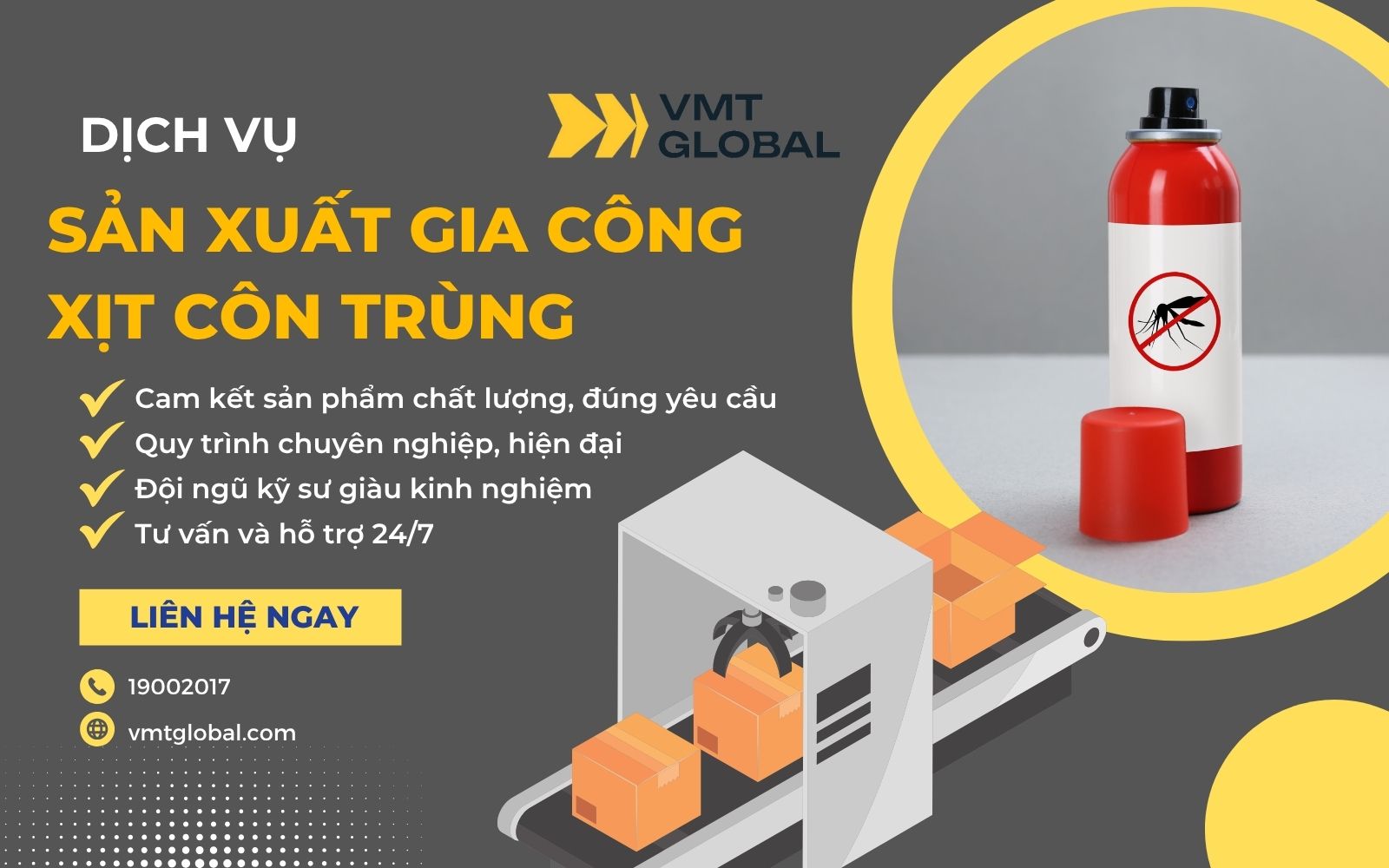 VMT Global chuyên gia công xịt đuổi muỗi trọn gói 