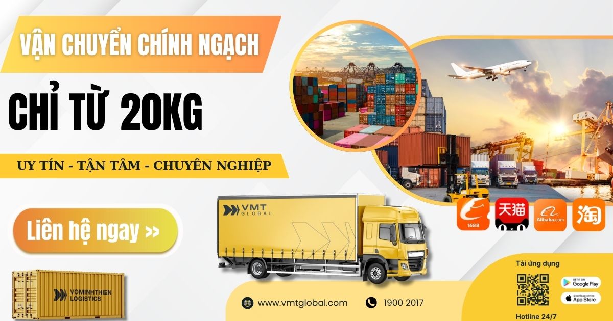 Nhập hàng chính ngạch từ 20kg