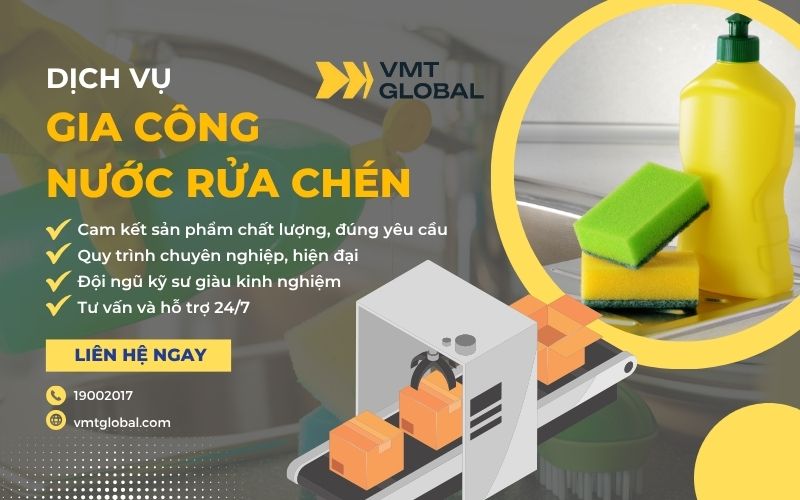 VMT Global gia công nước rửa chén uy tín, giá rẻ