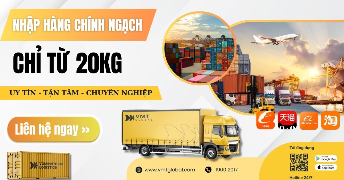 VMT Global nhận vận chuyển hàng chính ngạch chỉ từ 20kg
